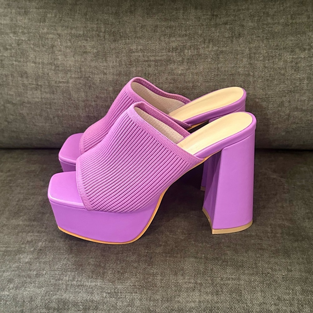 Platform slide sandals